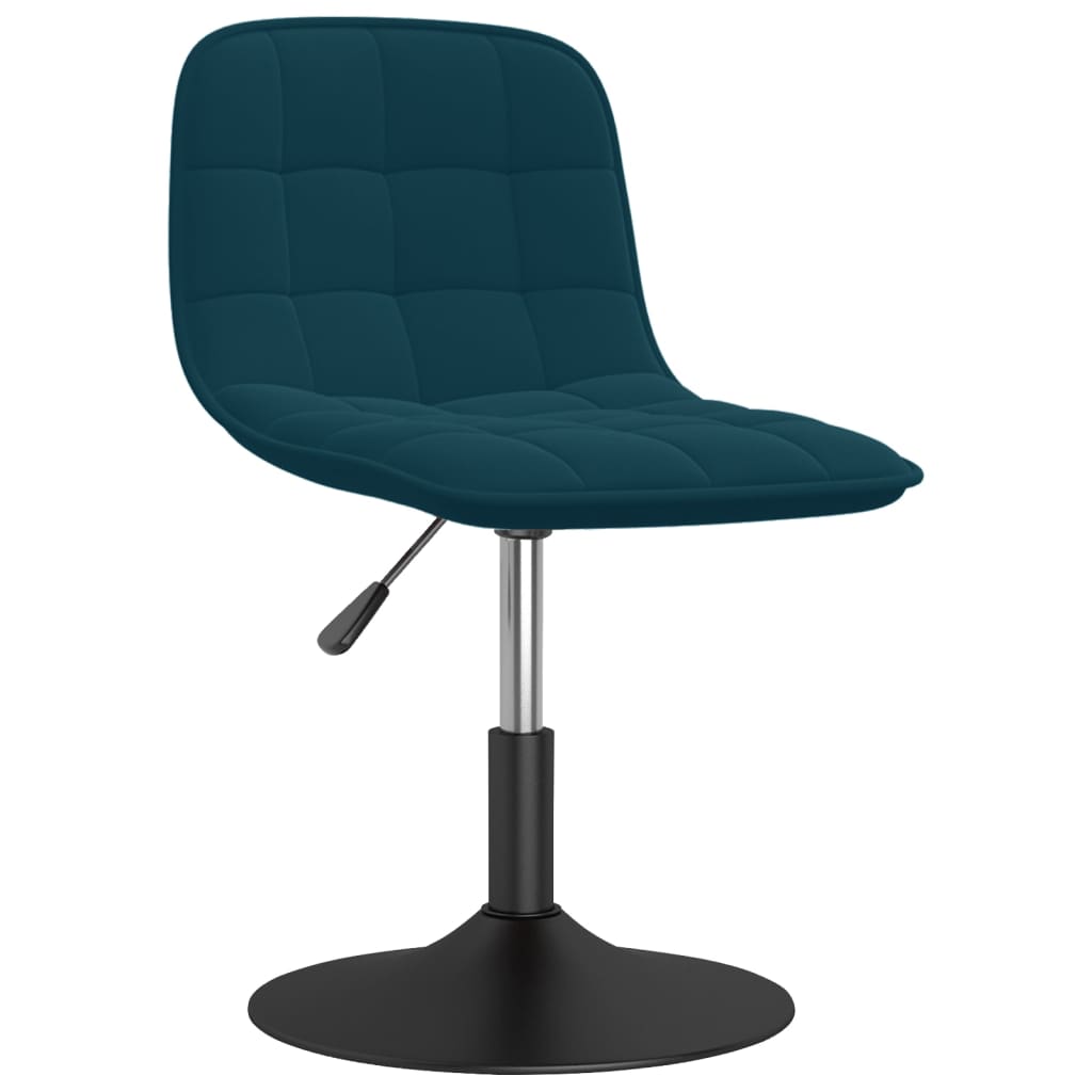 

vidaXL Eetkamerstoelen draaibaar 2 st fluweel blauw