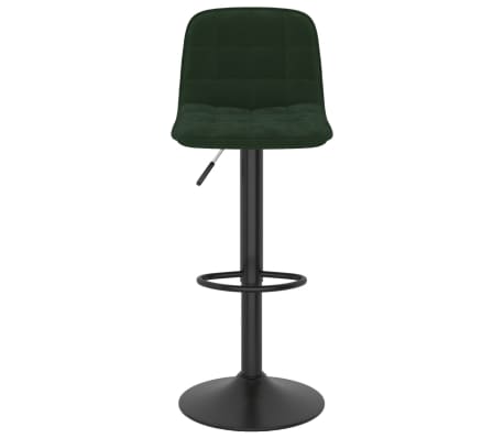 vidaXL Baro taburetė, tamsiai žalios spalvos, aksomas