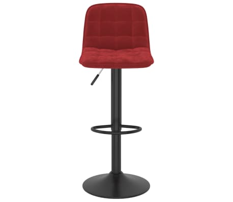 vidaXL Baro taburetė, raudonojo vyno spalvos, aksomas