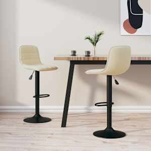 Barski stolčki 2 kosa krem žamet