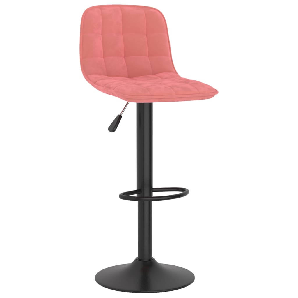 

vidaXL Barkrukken 2 st fluweel roze