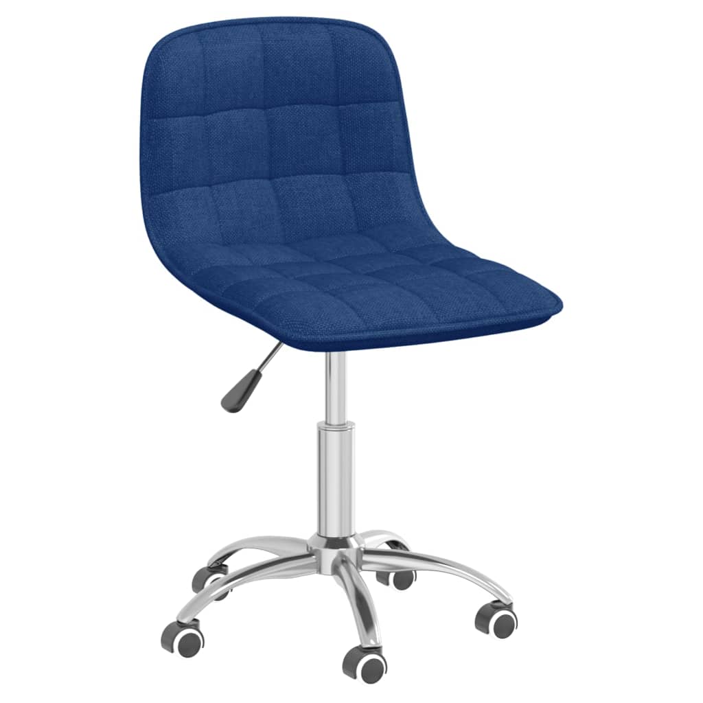 

vidaXL Eetkamerstoelen draaibaar 2 st stof blauw