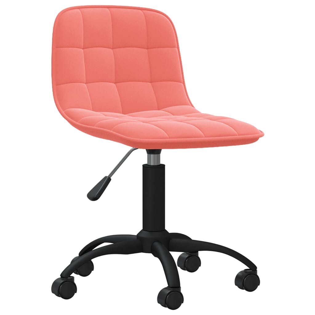 

vidaXL Eetkamerstoelen draaibaar 2 st fluweel roze