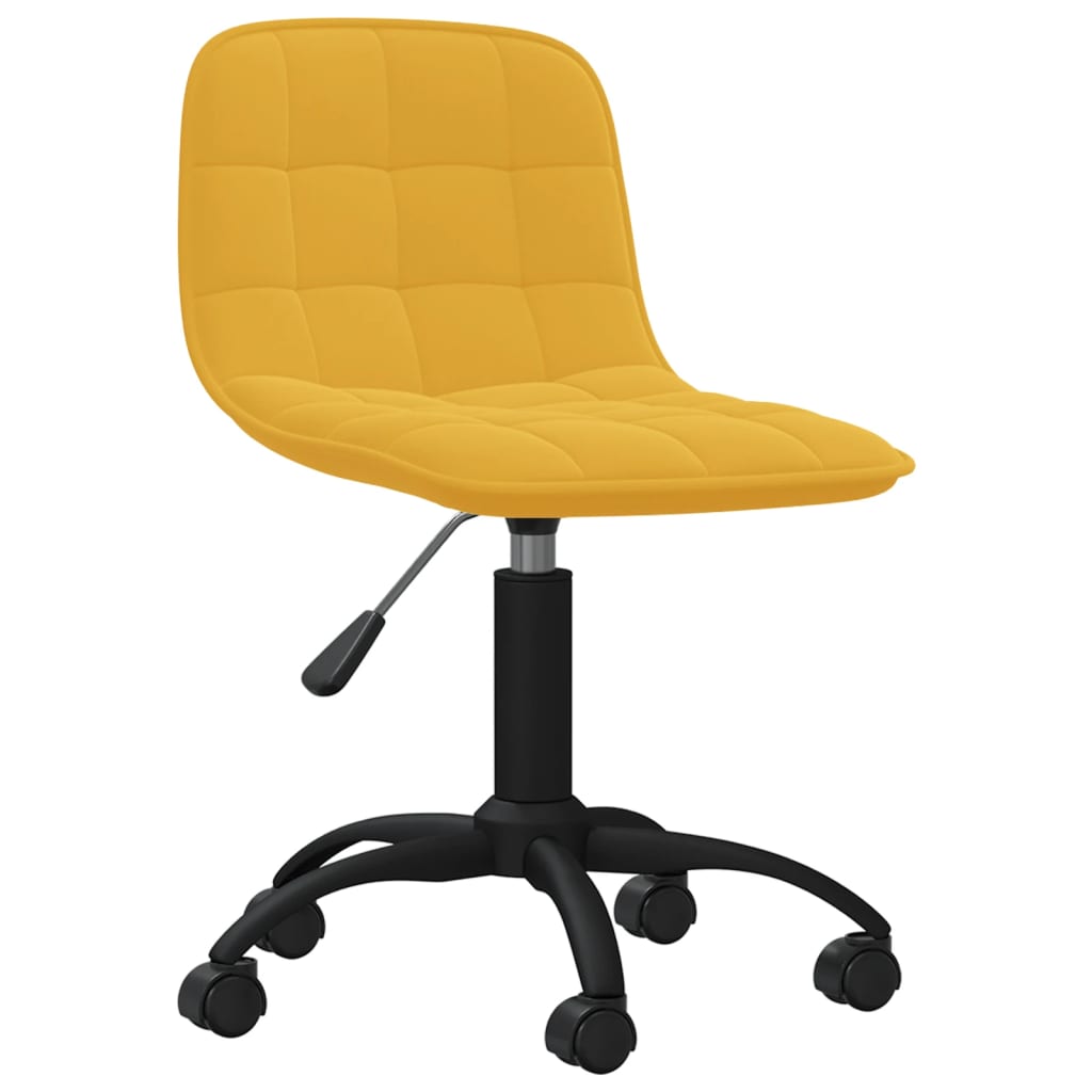 

vidaXL Eetkamerstoelen draaibaar 2 st fluweel mosterdgeel