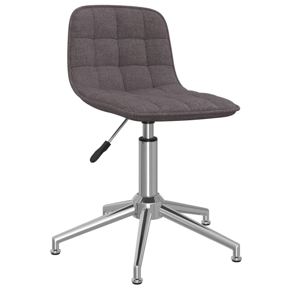 

vidaXL Eetkamerstoelen draaibaar 2 st stof taupe