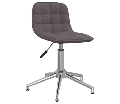 vidaXL Eetkamerstoelen draaibaar 2 st stof taupe