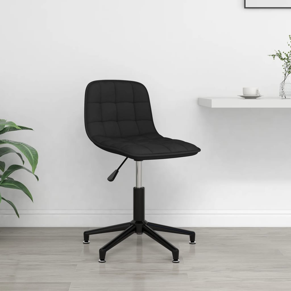 Chaise pivotante de salle à manger Noir Velours