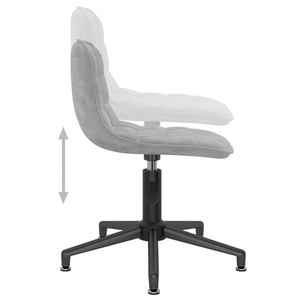 világosszürke bársony forgó étkezőszék