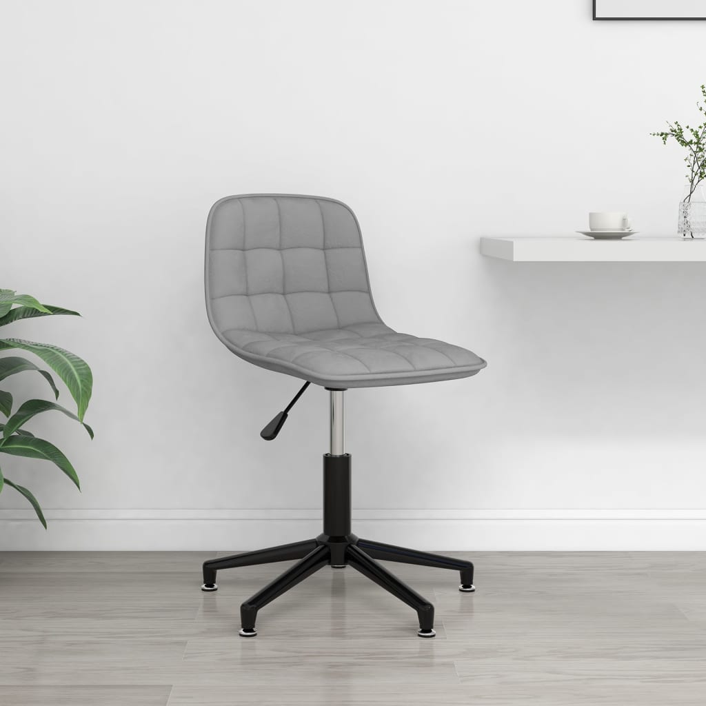 világosszürke bársony forgó étkezőszék