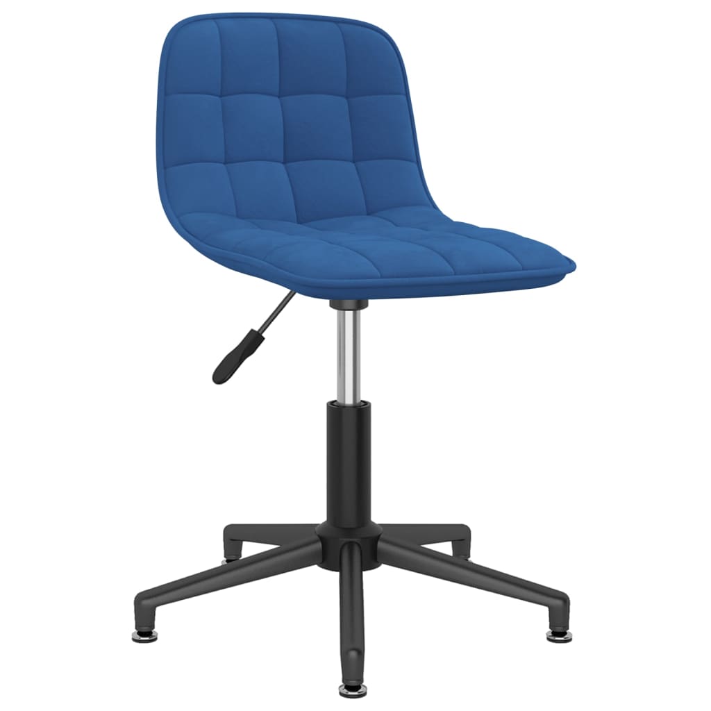 

vidaXL Eetkamerstoelen draaibaar 2 st fluweel blauw