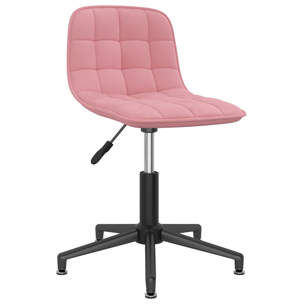 

vidaXL Eetkamerstoelen draaibaar 2 st fluweel roze