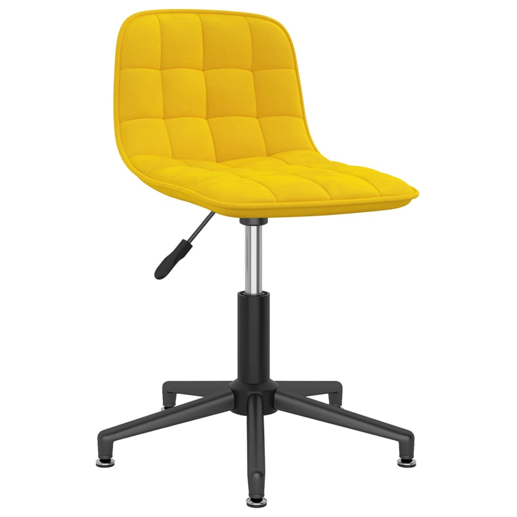 

vidaXL Eetkamerstoelen draaibaar 2 st fluweel geel
