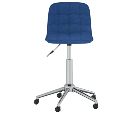 vidaXL Otočná jídelní židle modrá textil