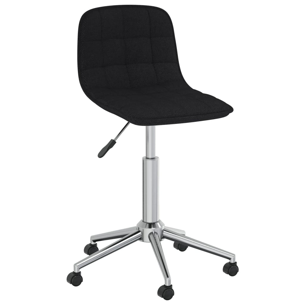 

vidaXL Eetkamerstoelen draaibaar 2 st stof zwart
