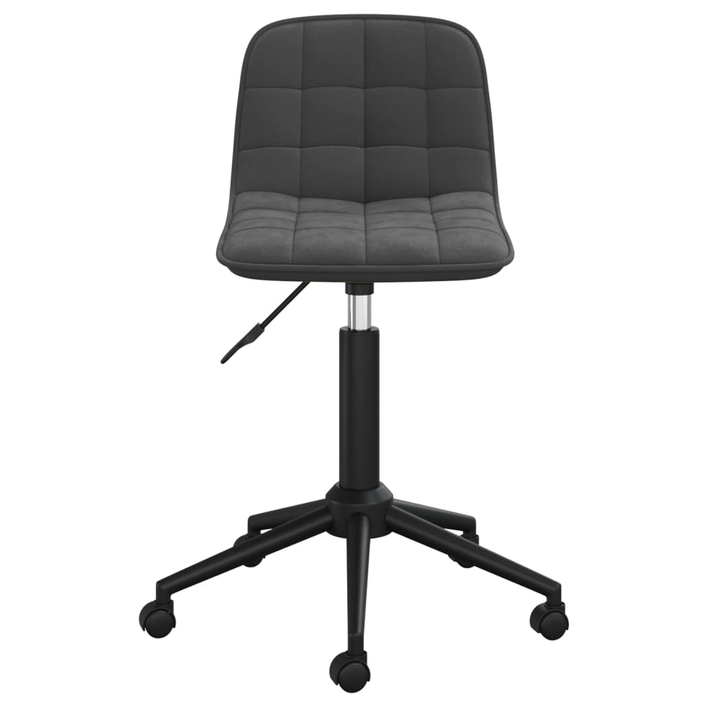 vidaXL Silla de comedor giratoria de terciopelo negro