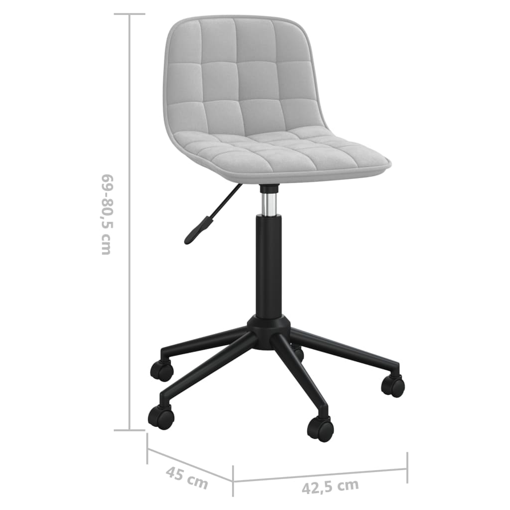 világosszürke bársony forgó étkezőszék