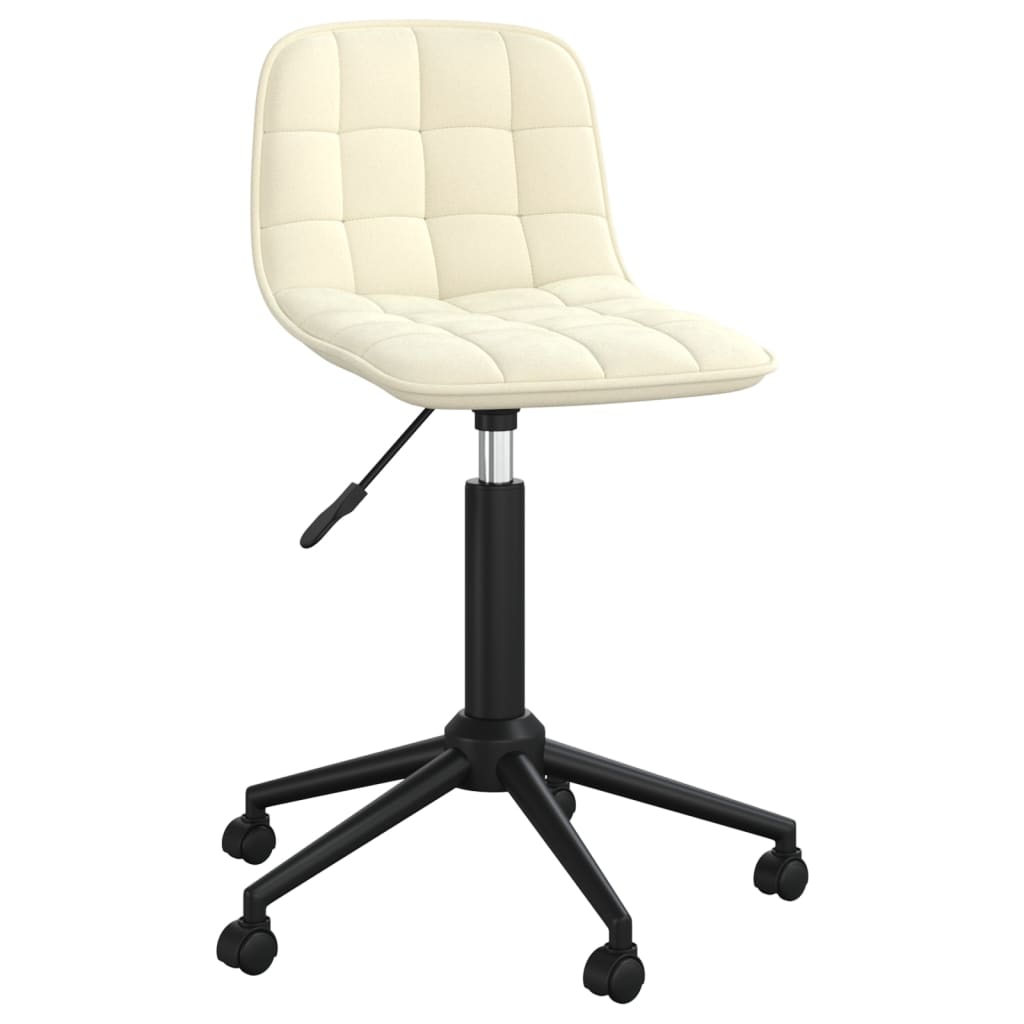 

vidaXL Eetkamerstoelen draaibaar 2 st fluweel crèmekleurig