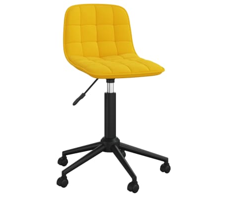 vidaXL drejelige spisebordsstole 2 stk. fløjl gul
