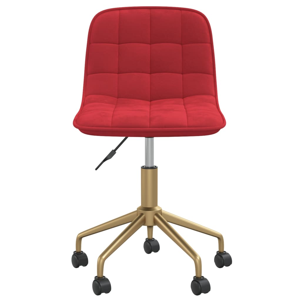 vidaXL Chaise pivotante de salle à manger Rouge bordeaux Velours