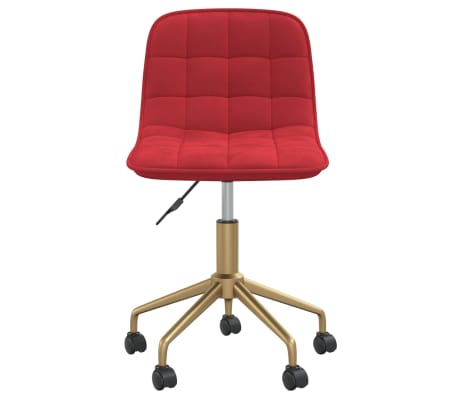 vidaXL Chaise pivotante de salle à manger Rouge bordeaux Velours