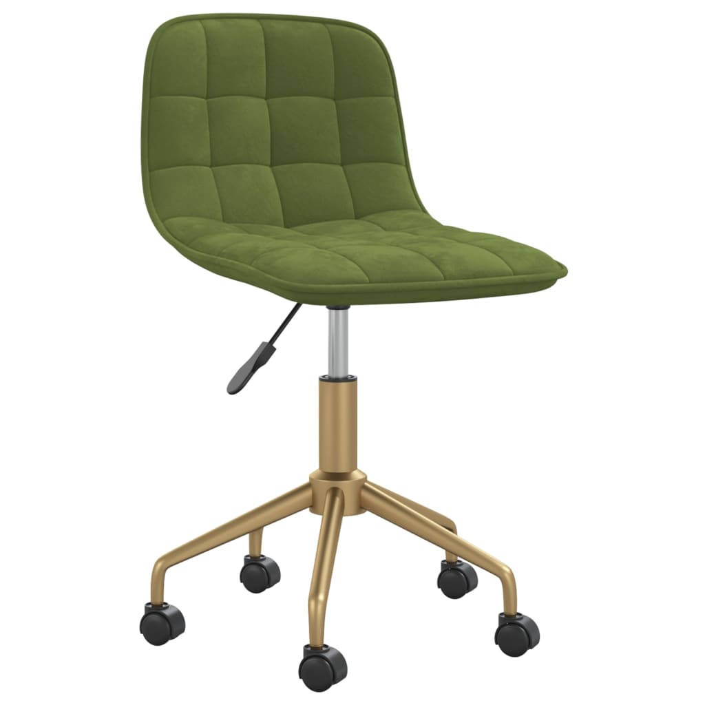

vidaXL Eetkamerstoelen draaibaar 2 st fluweel lichtgroen