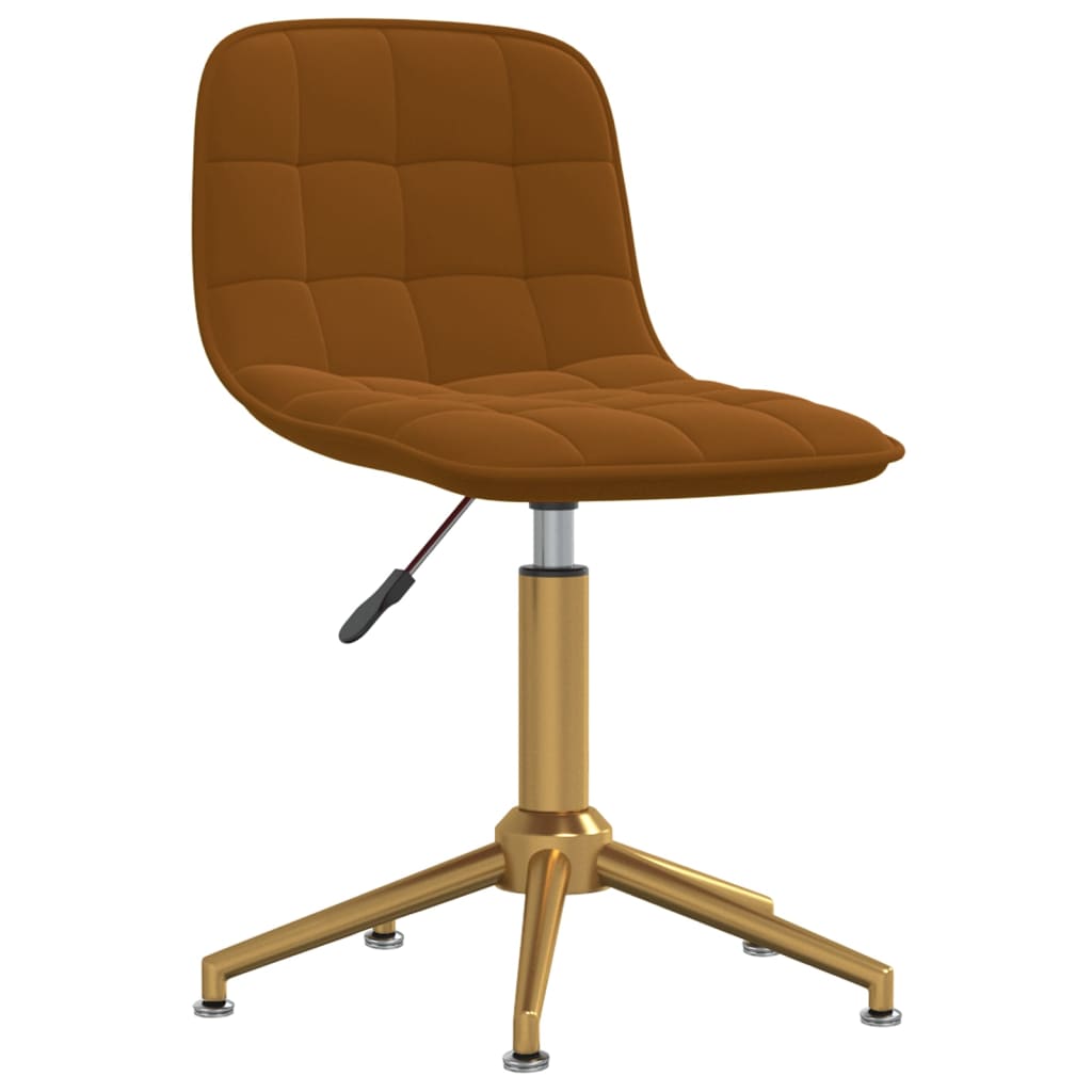 

vidaXL Eetkamerstoelen draaibaar 2 st fluweel bruin