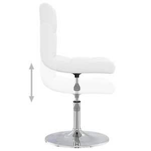 Barski stolček belo umetno usnje - slika 6