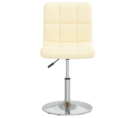 vidaXL Tabouret de bar Crème Similicuir