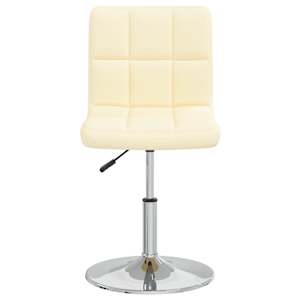 vidaXL Baro taburetė, kreminės spalvos, dirbtinė oda
