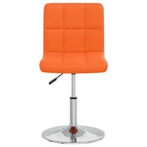 vidaXL Baro taburetė, oranžinės spalvos, dirbtinė oda