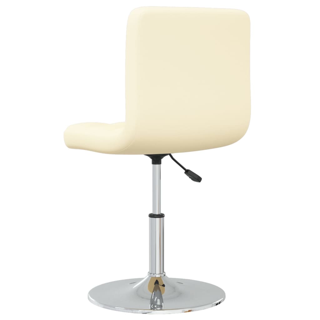 Scaune de bucătărie, 2 buc., crem, piele ecologică