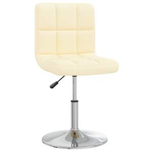 vidaXL Valgomojo kėdės, 2vnt., kreminės spalvos, dirbtinė oda