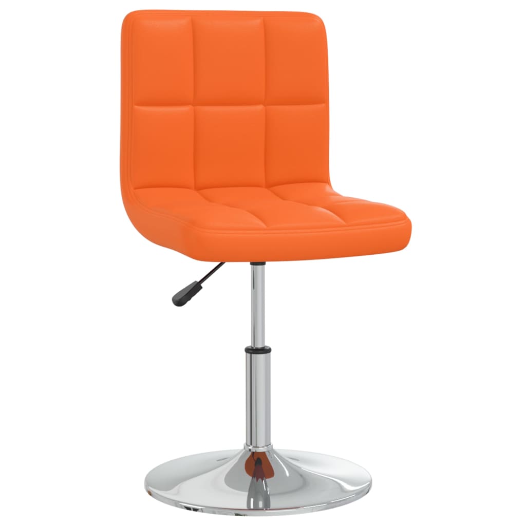 vidaXL Sillas de comedor 2 unidades cuero sintético naranja