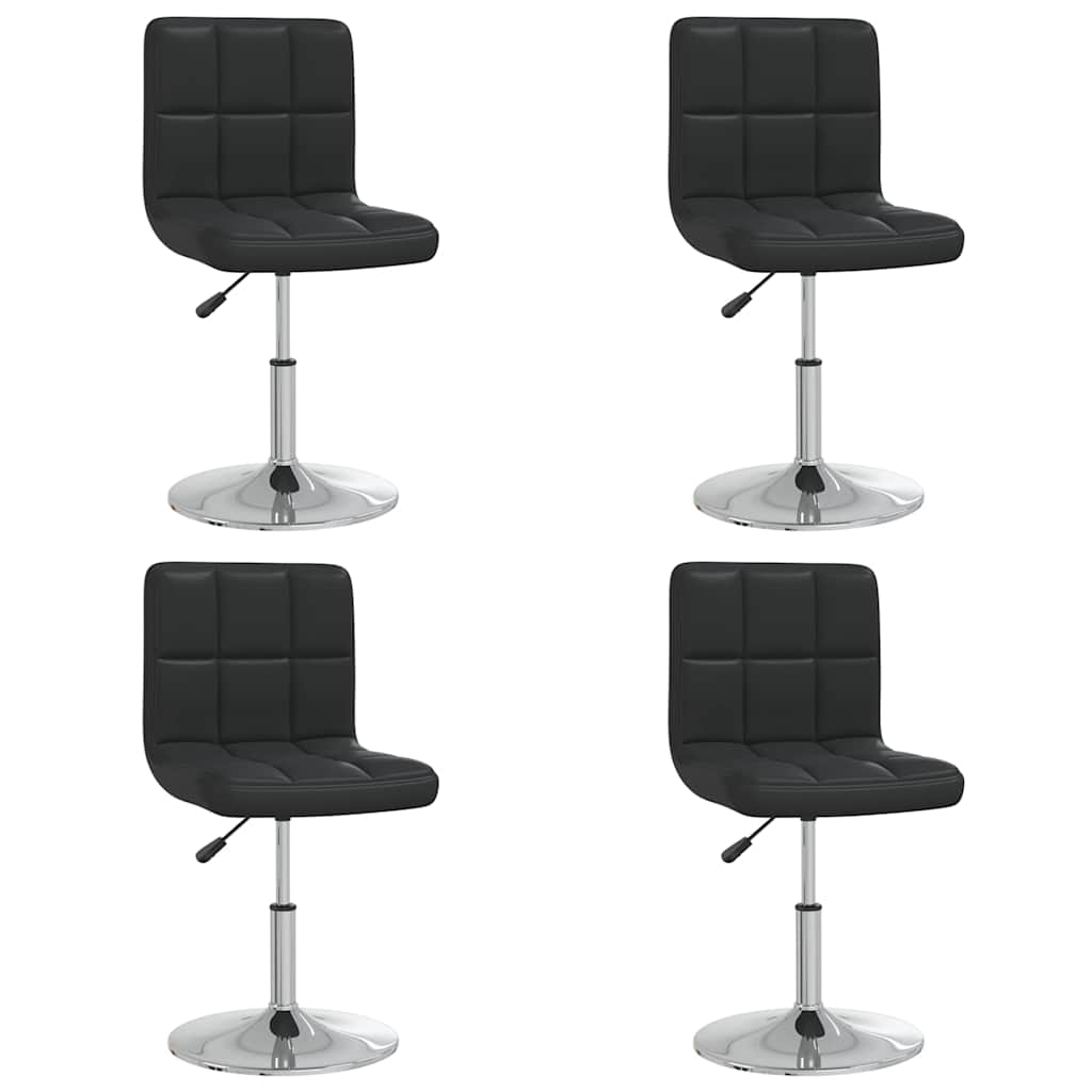 vidaXL Eetkamerstoelen 4 st kunstleer zwart, foto 3