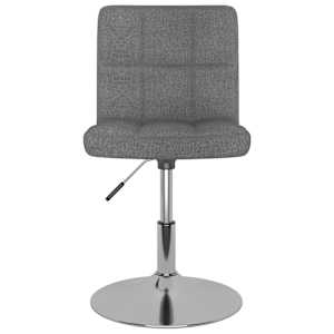 Otočná barová židle světle šedá textil - obrázek 3