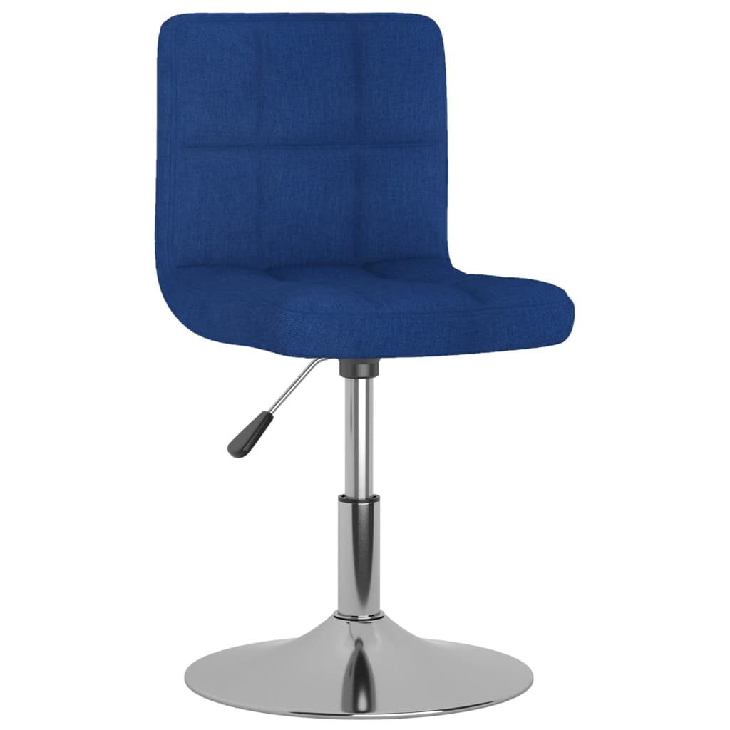 vidaXL Otočná barová židle modrá textil