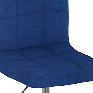 Otočná barová židle modrá textil - obrázek 6