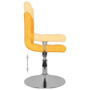 Otočná barová židle žlutá textil - obrázek 7