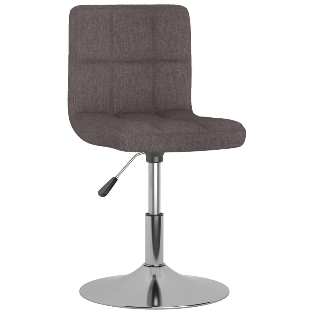 

vidaXL Eetkamerstoelen draaibaar 2 st stof taupe