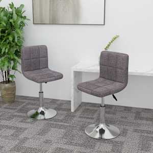 Vrtljiv jedilni stol 2 kosa taupe blago