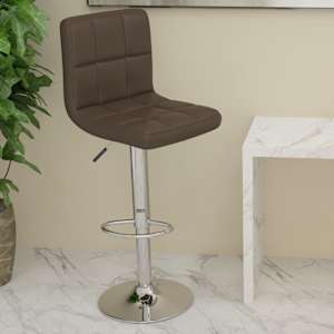 Barski stolček rjavo umetno usnje