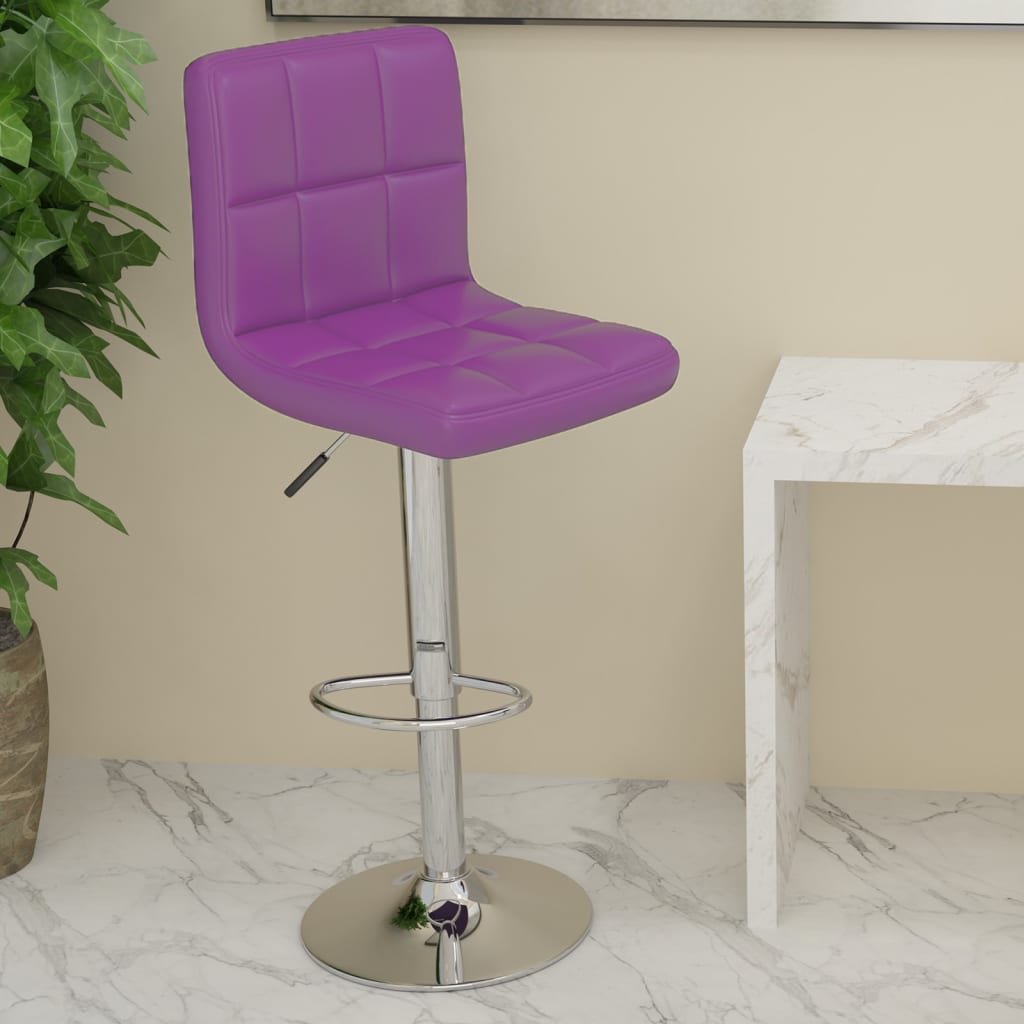 Barová židle fialová umělá kůže