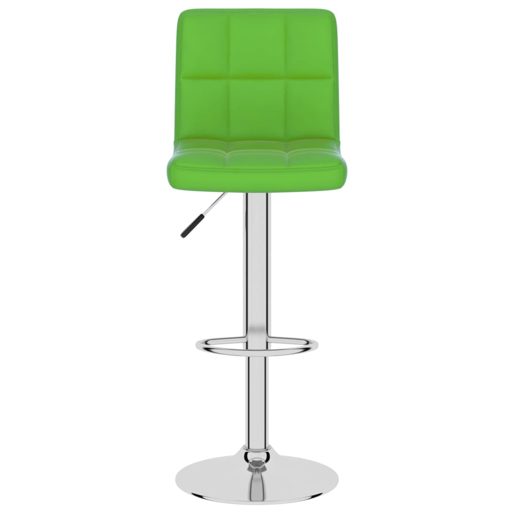 vidaXL Barski stolček zeleno umetno usnje