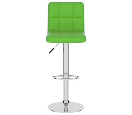 vidaXL Barski stolček zeleno umetno usnje