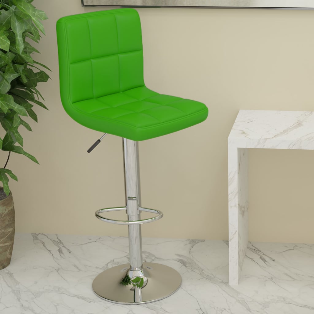 Petrashop  Barová stolička zelená umělá kůže