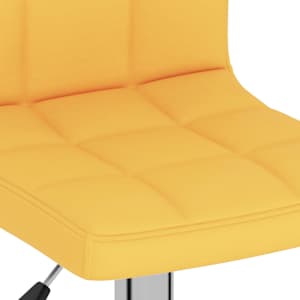 Barová židle hořčicově žlutá textil - obrázek 7