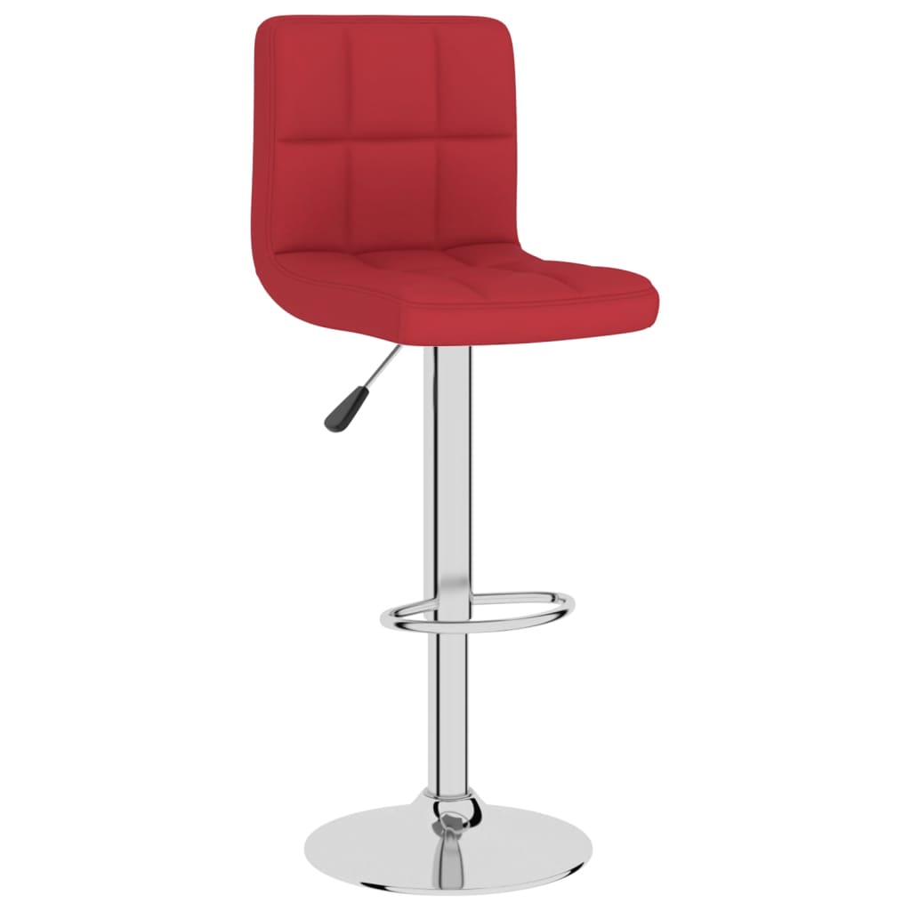 vidaXL Tabourets de bar lot de 2 rouge bordeaux tissu