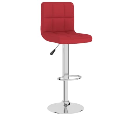 vidaXL Tabourets de bar lot de 2 rouge bordeaux tissu