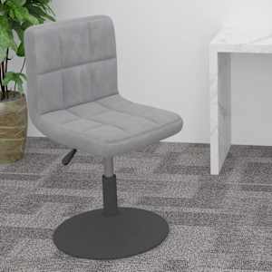 Vrtljiv barski stolček svetlo siv žamet
