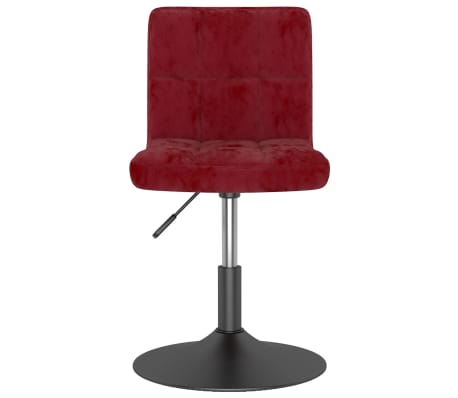 vidaXL Vrtljiv barski stolček vinsko rdeč žamet